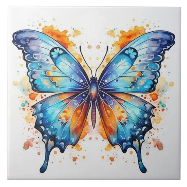 lebendiger Farb Schmetterling Fliese (Vorderseite)