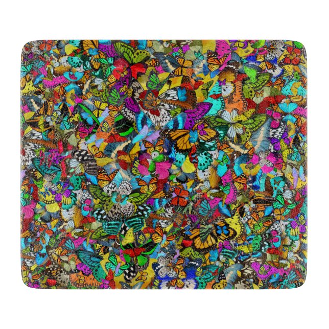 Lebendiger Farbmuster-Stil in Mosaikform Schneidebrett (Vorderseite)