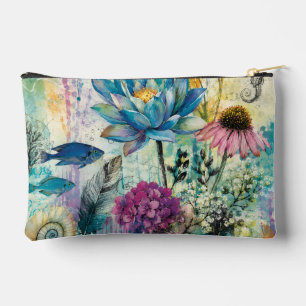 Lebendiger Floraler Aquatischer Traum Zubehörtasche