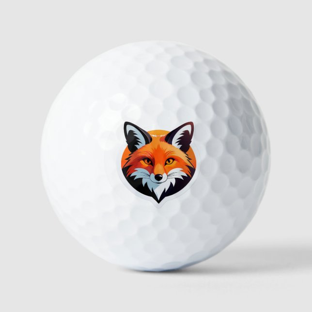 Lebendiger Fuchskopf Golfball (Vorderseite)
