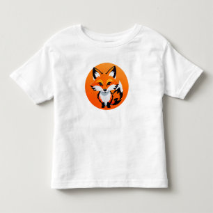 Lebendiger Fuchskopf Kleinkind T-shirt