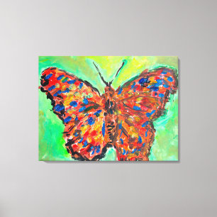 Lebendiger gefleckter Schmetterling Leinwanddruck