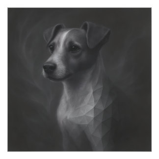 Lebendiger Geist – Jack Russell Geometrie Fotodruck
