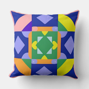 🌸 Lebendiger Geometrischer Abstrakter Gemütlicher Kissen