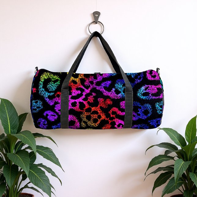Lebendiger Gepunkteter Leoparden-Druck  Duffle Bag (Von Creator hochgeladen)