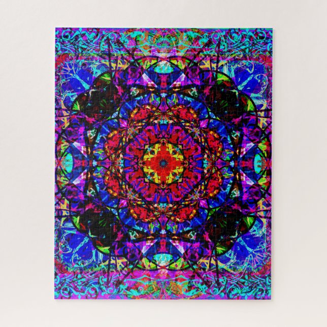 Lebendiger Glass Celtic Knot Mandala Puzzle (Vertikal)