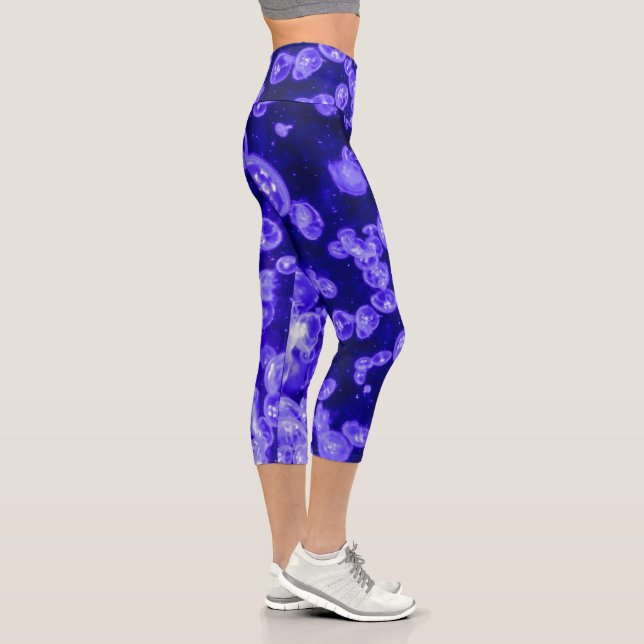 Lebendiger Glühwürmchen Capri Leggings (Rechts)