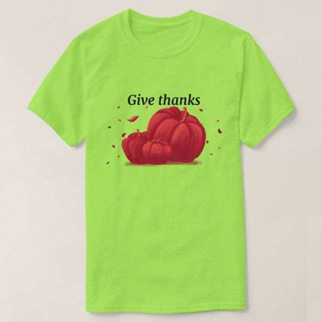 Lebendiger Herbst - Dank sagen T-Shirt (Design vorne)