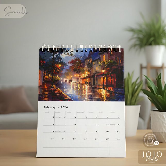 Lebendiger Impasto-Kunstkalender 2026 Kalender (Vibrant Impasto Art Calendar 2026)