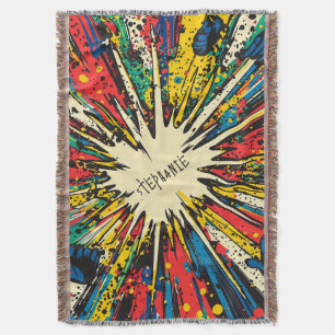 Lebendiger kinetischer Blast - Rot Blau Gelb Comic Decke