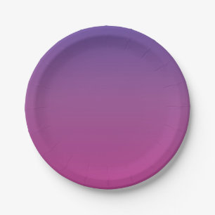 Lebendiger Lila-zu-Rosa-Farbverlauf Pappteller