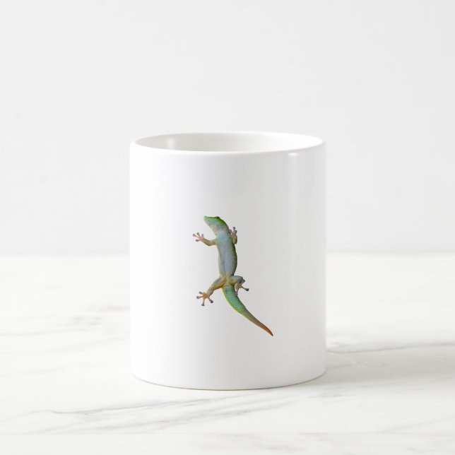 Lebendiger Madagaskar Grüner Taggecko Kaffeetasse (Mittel)