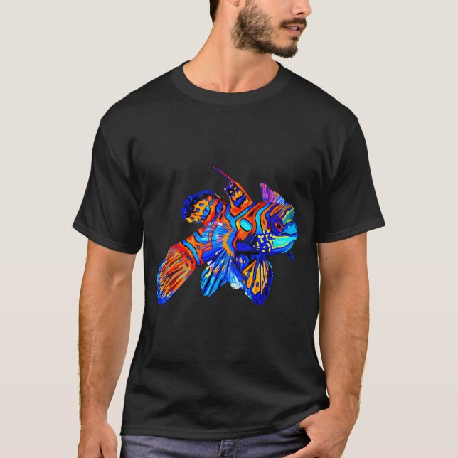 Lebendiger Mandarinfisch T-Shirt (Vorderseite)