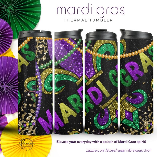 Lebendiger Mardi-Gras-Thermalbecher Thermosbecher (Von Creator hochgeladen)