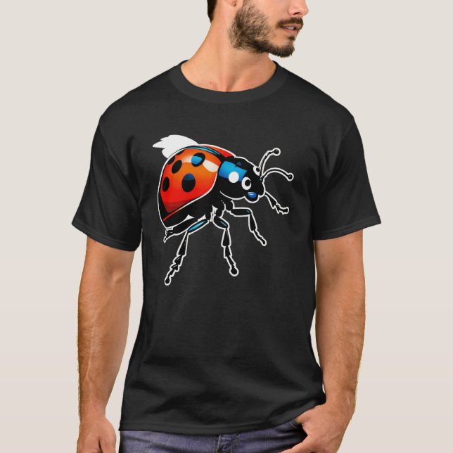 Lebendiger Marienkäfer-Ausbruch T-Shirt (Vorderseite)