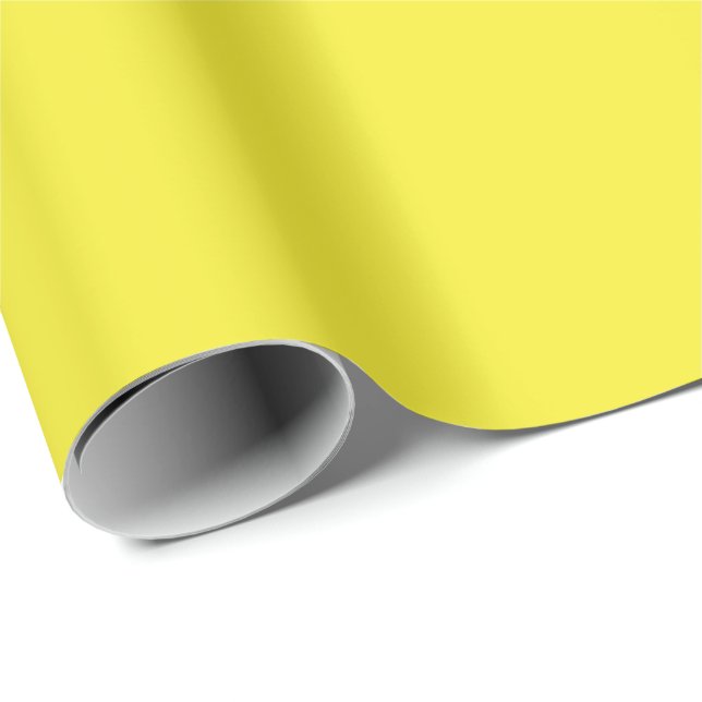 Lebendiger massiver gelber Hintergrund  Geschenkpapier (Rolleneckpunkt)