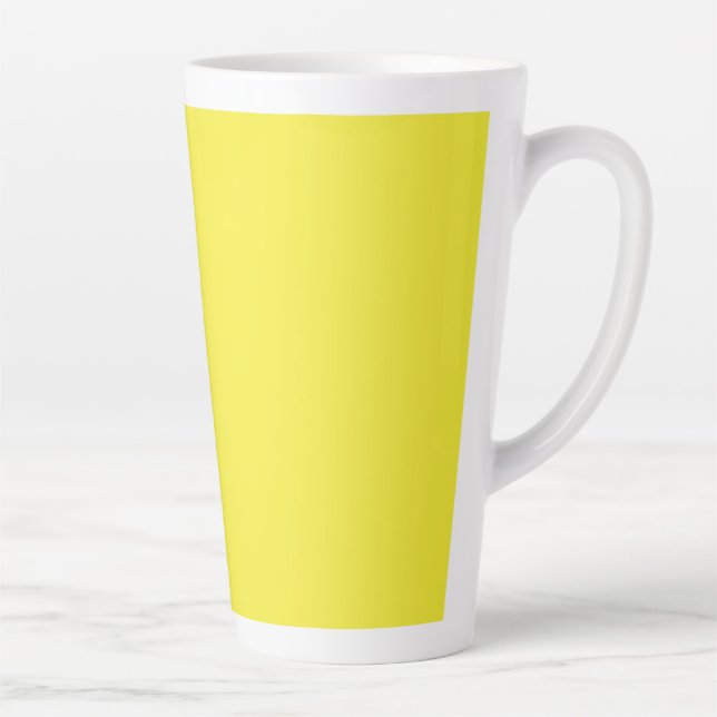 Lebendiger massiver gelber Hintergrund  Milchtasse (Rechts)