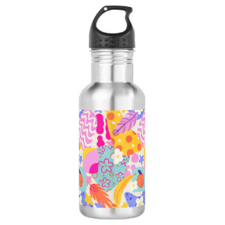 Lebendiger Maxi-Patchwork Edelstahlflasche