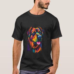 Lebendiger mehrfarbiger Hund T-Shirt