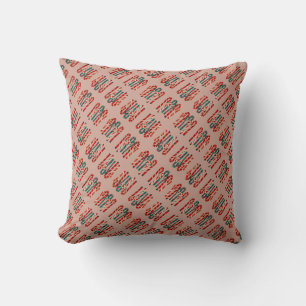 Lebendiger Mid Century Modern Weihnachts-Zuckerhut Kissen