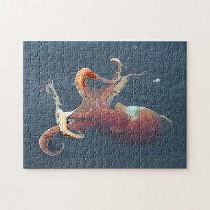 Lebendiger Oktopus Meeresleben Ozeanliebhaber Meer Puzzle