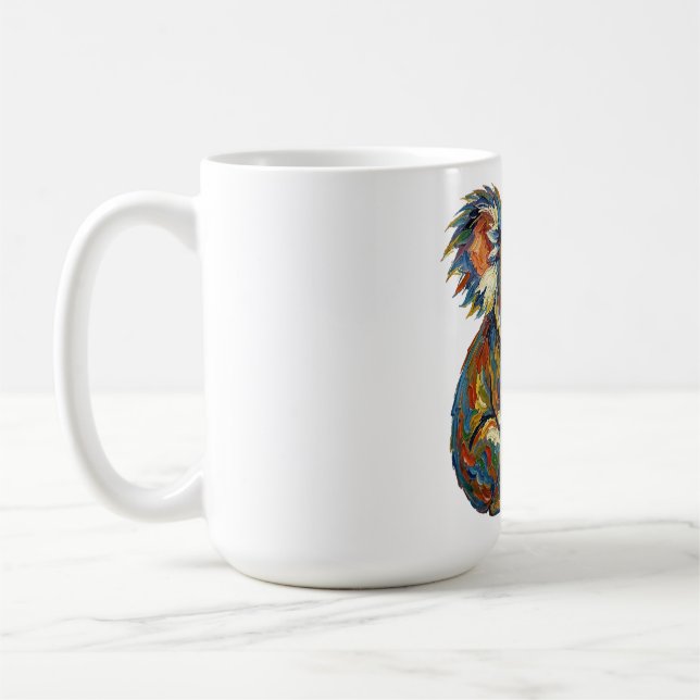 Lebendiger Ölmalstil Bunter Impasto Koala Kaffeetasse (Links)