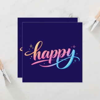 Lebendiger Pastell-Gradient HAPPY-Typografie - Mod