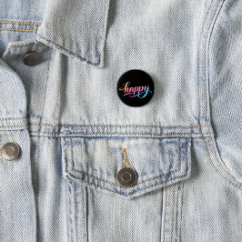 Lebendiger Pastell-Gradient HAPPY-Typografie - Mod Button