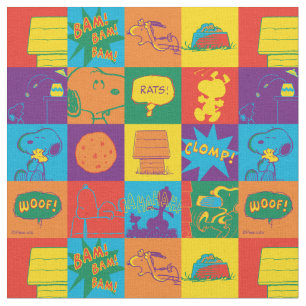 Lebendiger Peanuts-Comicstrip-Block Stoff