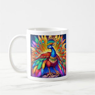 Lebendiger Pfau Kaffeetasse