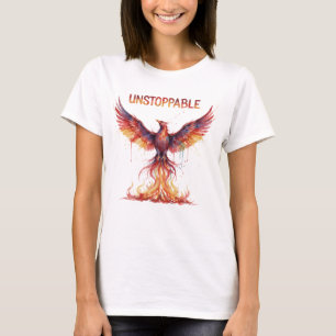 Lebendiger Phönix Erhebt Sich Unaufhaltsam Aquarel T-Shirt