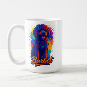 Lebendiger Pop-Art-Barbet-Hund Kaffeetasse