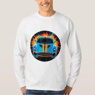 Lebendiger Pop-Art-Sportwagen T-Shirt