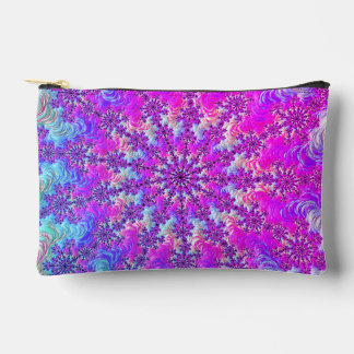 Lebendiger psychedelischer, bunter Groovy Fraktal  Zubehörtasche