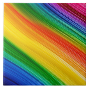Lebendiger Regenbogen der Farben Fliese