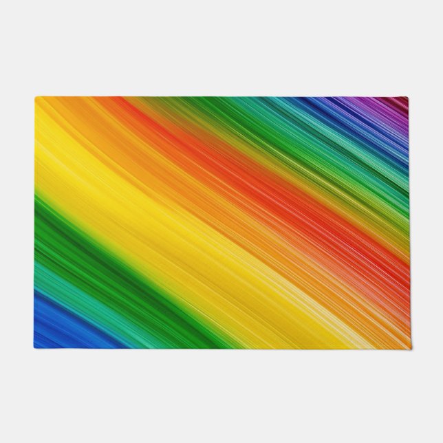 Lebendiger Regenbogen der Farben Fußmatte (Vorderseite)