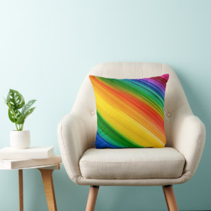 Lebendiger Regenbogen der Farben Kissen