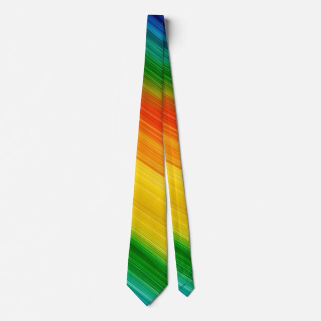 Lebendiger Regenbogen der Farben Krawatte (Vorderseite)