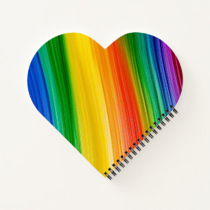 Lebendiger Regenbogen der Farben Notizbuch