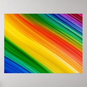 Lebendiger Regenbogen der Farben Poster
