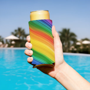 Lebendiger Regenbogen der Farben Selters Dosenkühler