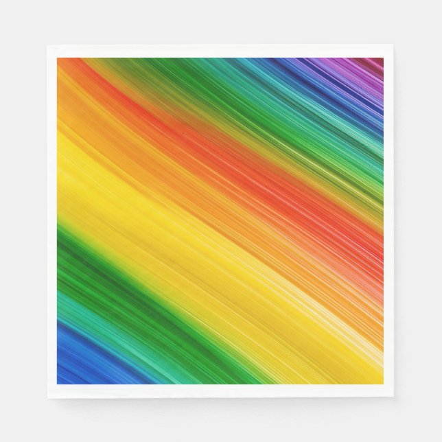 Lebendiger Regenbogen der Farben Serviette (Vorderseite)