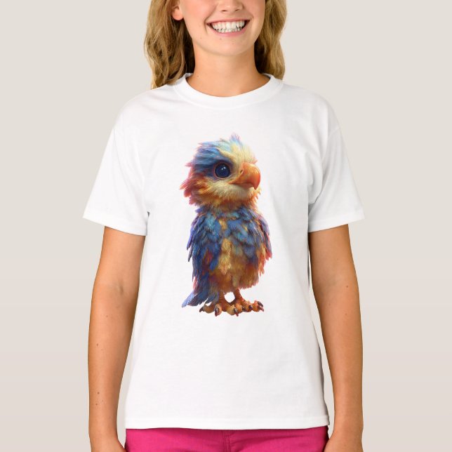 Lebendiger Regenbogen-Phönix-Kinderschlafanzug T-Shirt (Vorderseite)