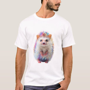 Lebendiger Regenbogen-Prismen-Igel-Männer T-Shirt