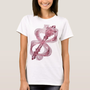 Lebendiger Rosa CRYSTAL WAND Textildesign T-Shirt