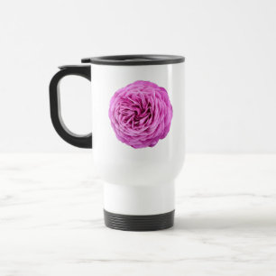 Lebendiger Rosa Rosen Ausschnitt Reisebecher
