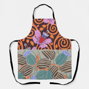 Lebendiger rosa und orangefarbener spiralförmiger schürze