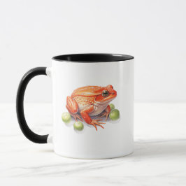 Lebendiger roter Frosch-Kaffeebecher – Die kühne S Tasse