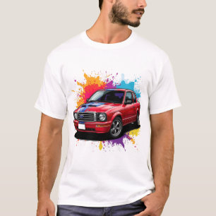 Lebendiger roter Muscle-Car T-Shirt