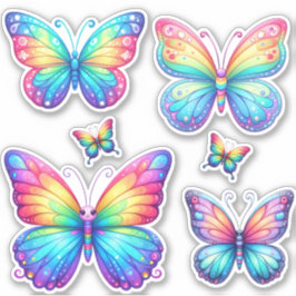 Lebendiger Schmetterling Aufkleber